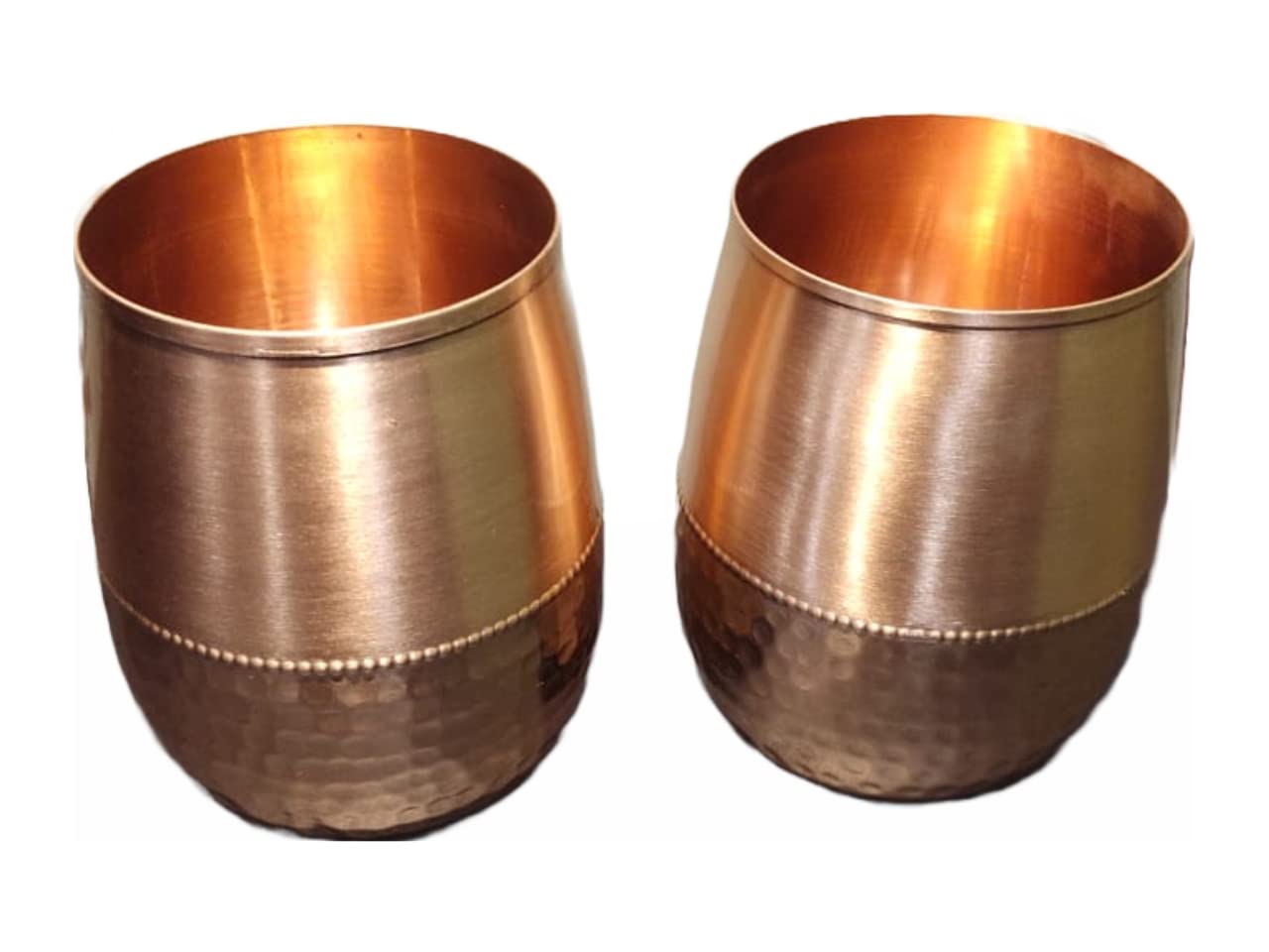 Copper dholak Glass