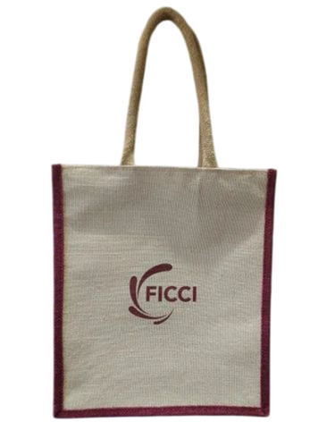 Designer Printed Jute Shopping Bag