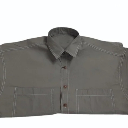 Grey Mens Shirt - Lycra, Customized Size, Multicolor | Breathable, Good Quality, Washable, Full Sleeves