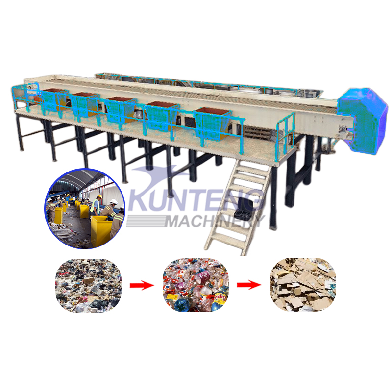 Municipal Mixed Waste Manual Sorting Platform - Capacity: 100 Ton/Day
