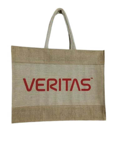 Rectangle Printed Jute Shopping Bag