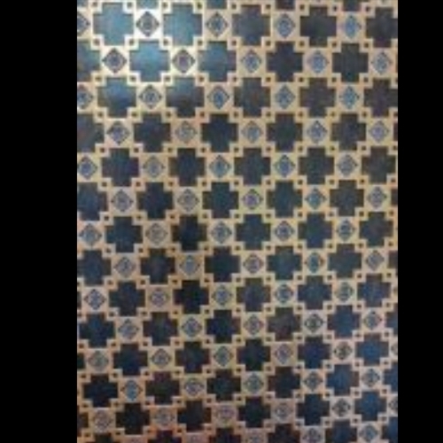 Rectangular Charcoal Wall Panel - 4mm Thickness, 8x2 Feet, Black and Golden | Good Quality, Multicolor Design