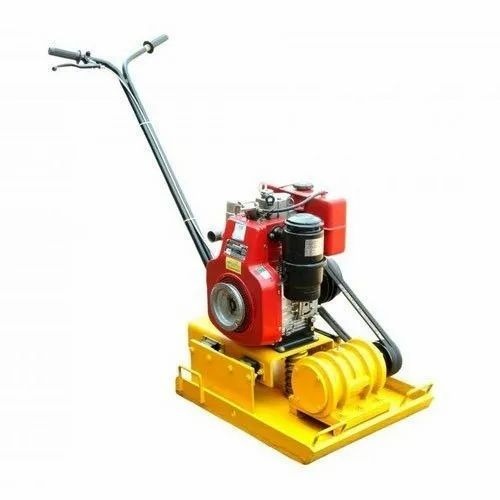 Earth Rammer - 500x600x16 mm Plate, Diesel Engine, 6-8 Ton Capacity, Yellow