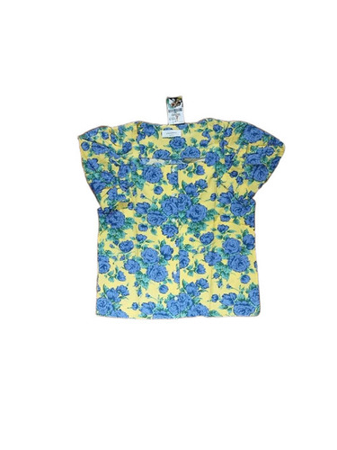 Ladies Tops - Cotton, XS to XXXL, Sea Green & Yellow, Quick Dry, Lightweight, Fully Stitched, Wrinkle-Free