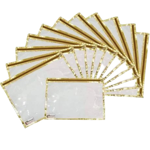 Single Saree Cover - Satin 41.3x35x1 cm, Transparent | Moisture Proof, Zipper Closure, Glossy Finish