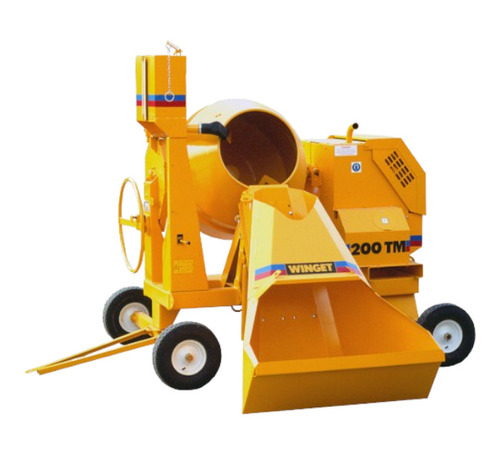 Yellow Hopper Concrete Mixer