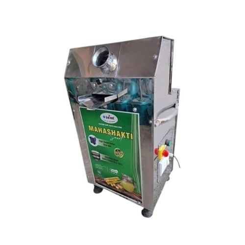 2 HP Sugarcane Juice Machine - SS304 Stainless Steel, Silver Green, 3 Rollers, Single Phase | Semi-Automatic, Easy to Use, Floor Mounted