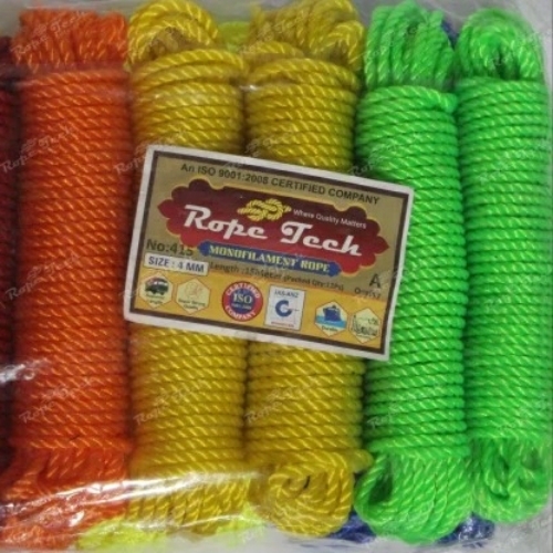 4 Mm Multi Color Plastic Rope - Plastic PP/PE, 2-6 Mm Diameter, Multi Color | Reusable, Eco-Friendly, Industrial Use