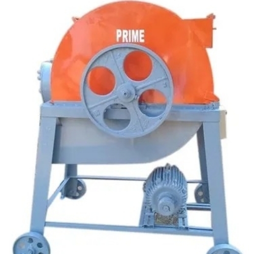 5hp Motor Operated Chaff Cutter - Iron Body Color Coated Orange and Gray Semi Automatic | Agriculture Use