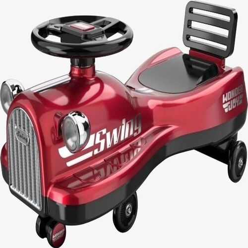 Baby Swing Car - Plastic, Standard Size, Maroon | Stylist, Eco Friendly, Manual Operation, Durable