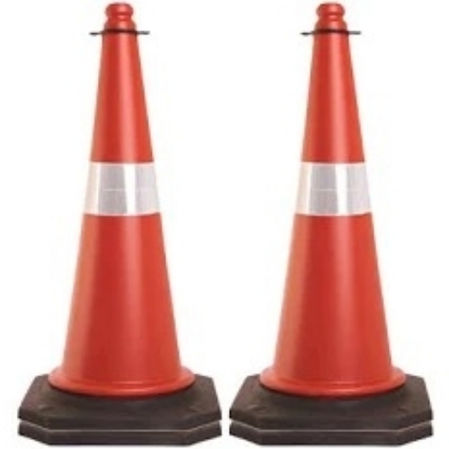Buy Plastic Traffic Safety Cones with Reflective Strips Pack