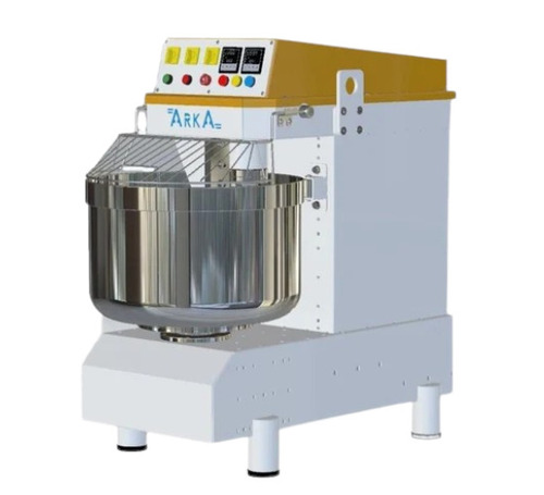 Electric Spiral Mixer Machine - Stainless Steel, 50L Bowl, Silver Black, 3KW, 300-500 RPM, Semi Automatic