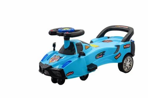 Ferrari Magic Swing Rider Car - Plastic, Standard Size, Blue | Manual Operate, Eco Friendly, Durable