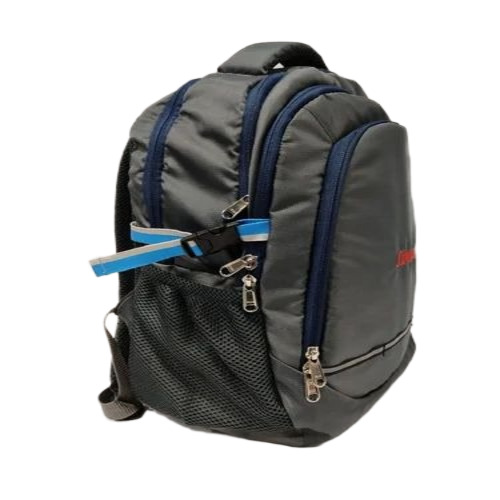 Grey Nylon School Bag