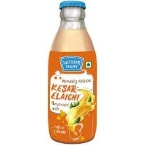 Mother Dairy Kesar Elaichi Flavoured Milk - Brown, Fresh | Sweet Taste, Hygienically Packed