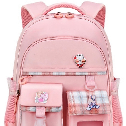Pink School Bags - Durable Rust Proof Zipper, Standard Size, Customized Pink Design