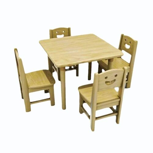 Puppy Wooden School Table Chair Set