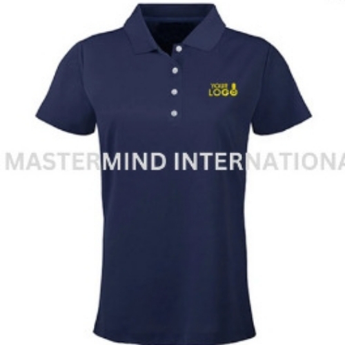 Women Premium Pola T Shirt - Cotton Blend, Blue, Half Sleeves | Comfortable, Anti-Wrinkle, Skin Friendly