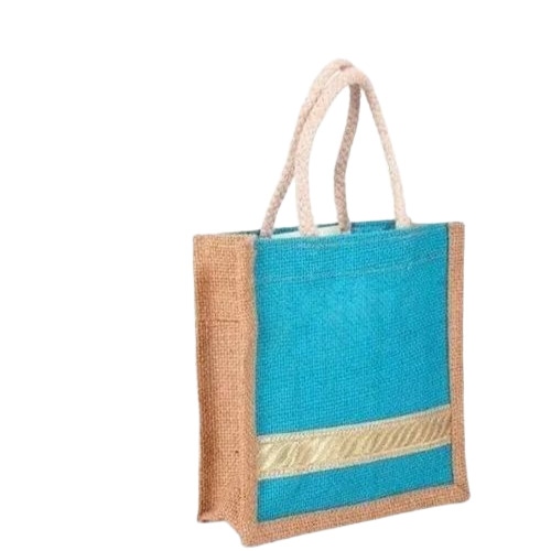 Zipper Printed Jute Bag