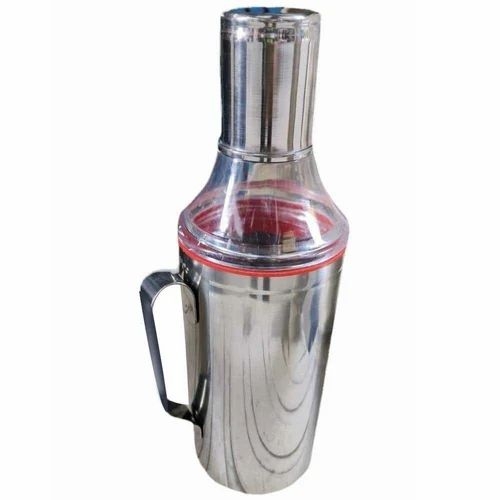 1 Liter Stainless Steel Oil Dispenser - Stainless Steel 1 Liter Silver | Corrosion Resistance Rust Proof Polished Finish