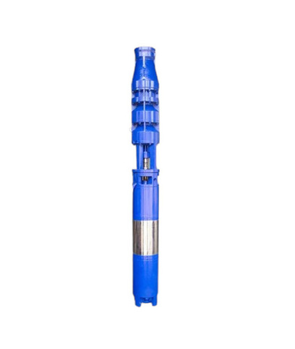 10 HP Borewell Submersible Pump - MS, 4 Inch, Blue Silver, 10 Stage, 440V, Three Phase | Electric, High Pressure Water Supply