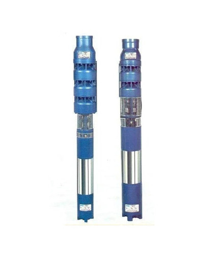 2 HP Borewell Submersible Pump - MS, 4 Inch, Blue-Silver | Electric, Three Phase, High Pressure, 100 LPM, 220 V