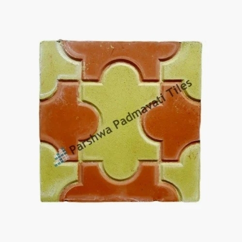 Cement Concrete Chequered Tiles - Ceramic Mosaic 10 mm Multi Color | Non-Slip Gloss Finish Weather-Resistant