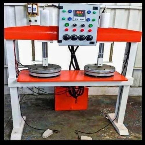 Double Die Hydraulic Paper Plate Machine - Steel, Silver, Electric 1/3 Phase, 220V | Automatic, 1500 Plates/Hour