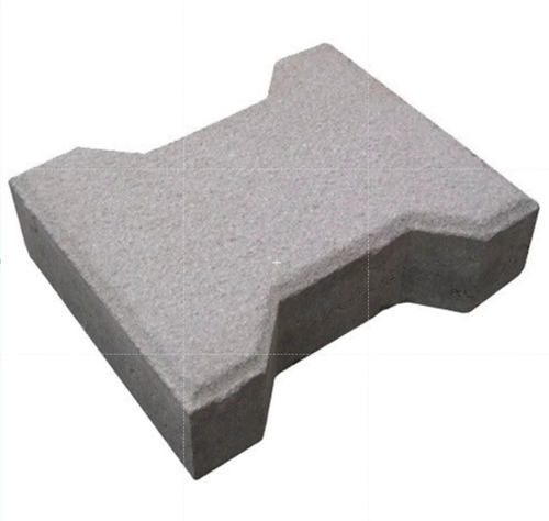 I Shape Interlocking Paver Block - Cement, 40mm Thickness, Gray | Durable, Outdoor Pavement Use