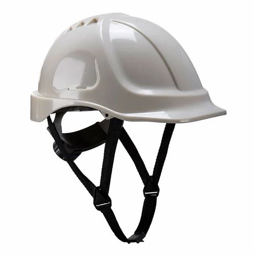 Night Glow Safety Helmet - Plastic/Composite White Lightweight | Adjustable Fit Durable Shell Industrial Use
