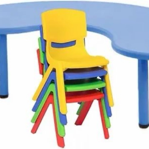 School Kids Chair - Plastic, Multicolored, Lightweight | Durable, Easy To Clean, Fine Finish