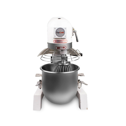10 Litres Ezycook Planetary Mixer - Stainless Steel, 10 Ltr, 220V | Adjustable Speed Control, Tilt Head, Auto Shut-Off