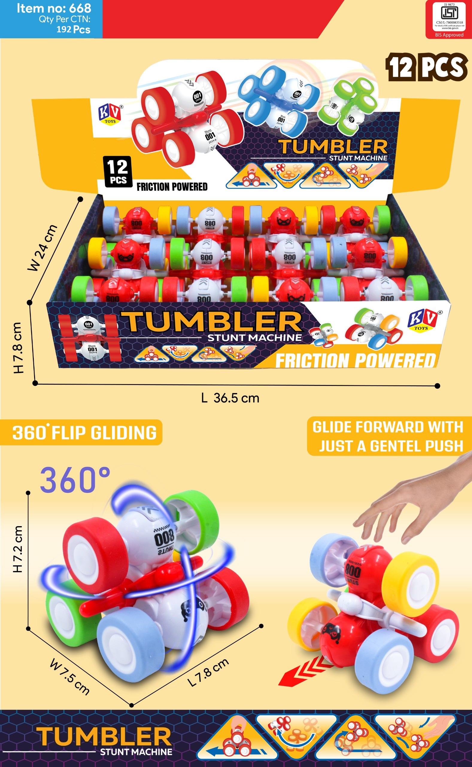 668 Tumbler Stunt Machine Toy Game