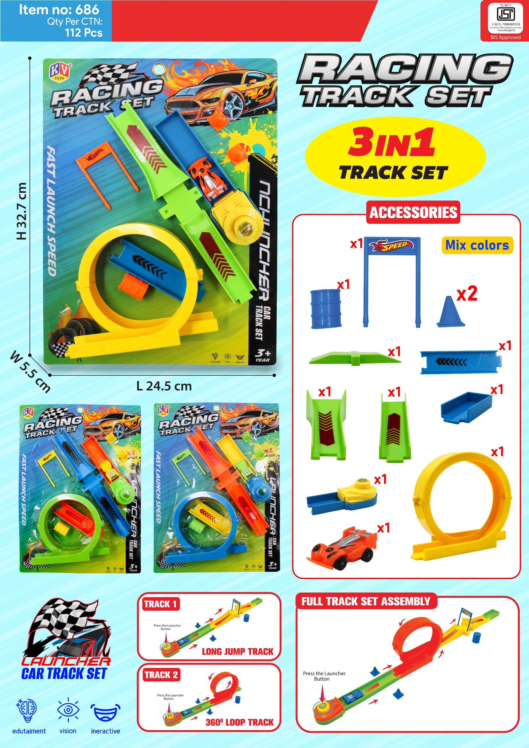 686 Racing Track Toy Set