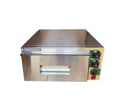 Electric Single Deck Pizza Oven - Stainless Steel, Large Size, Silver Black | Semi Automatic, Vertical Down 6l Airflow