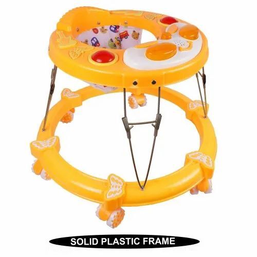 Kids Butterfly Baby Walker - Plastic, Standard Size, Yellow | Durable, Eco Friendly, Comfortable, For 0-12 Months
