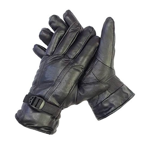 Leather Gloves - Color: Black