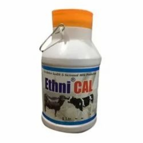 Liquid 5L Ethni Cal Cattle Calcium Supplement - Feed Grade Liquid Supports Bone Strength and Milk Production