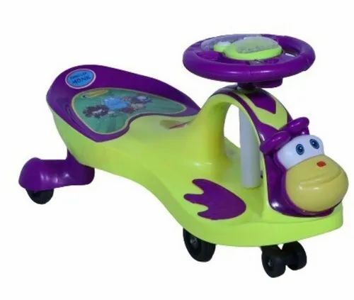 Monk Magic Car - Plastic, Standard Size, Green & Purple | Stylist, Eco Friendly, Manual Power Source