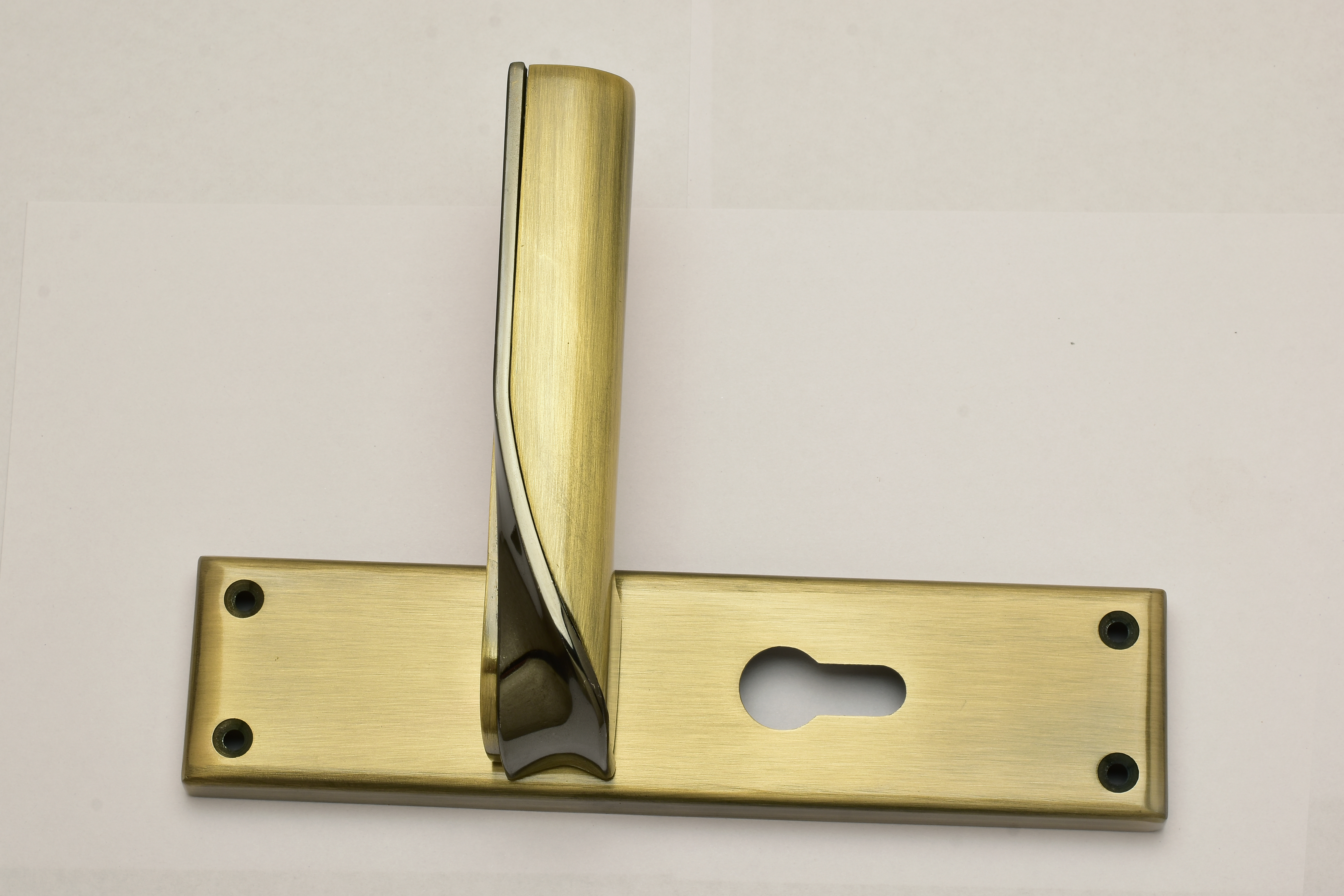 Mortice Handle - Stainless Steel Plate Zinc Handle 2000mm x 50mm, Brass Antique/Copper Antique/SS Powder Coated | Reinforced Keeps, Anti-Tamper Screws, Hardened Lock Case Interaction