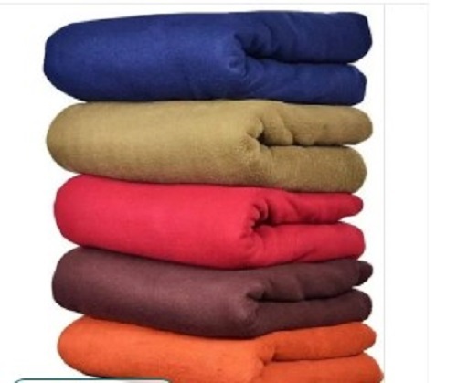 Plain Polar Blanket - Lightweight Full Size, Various Colors | Soft Touch, Skin-Friendly for Home, Hotel, Travel