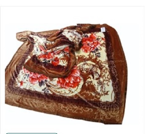 Polyester Mink Printed Blanket - Full Size, Various Colors | Lightweight Comfort, Breathable Layers, Skin Friendly Fabric