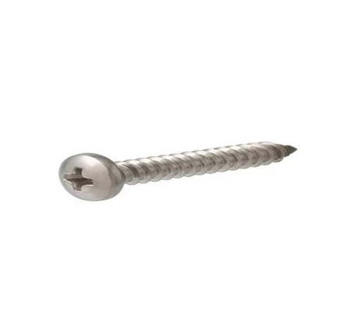 Stainless Steel Self Tapping Screw - Full Threaded Polished, Round Head, Silver and Golden Finish