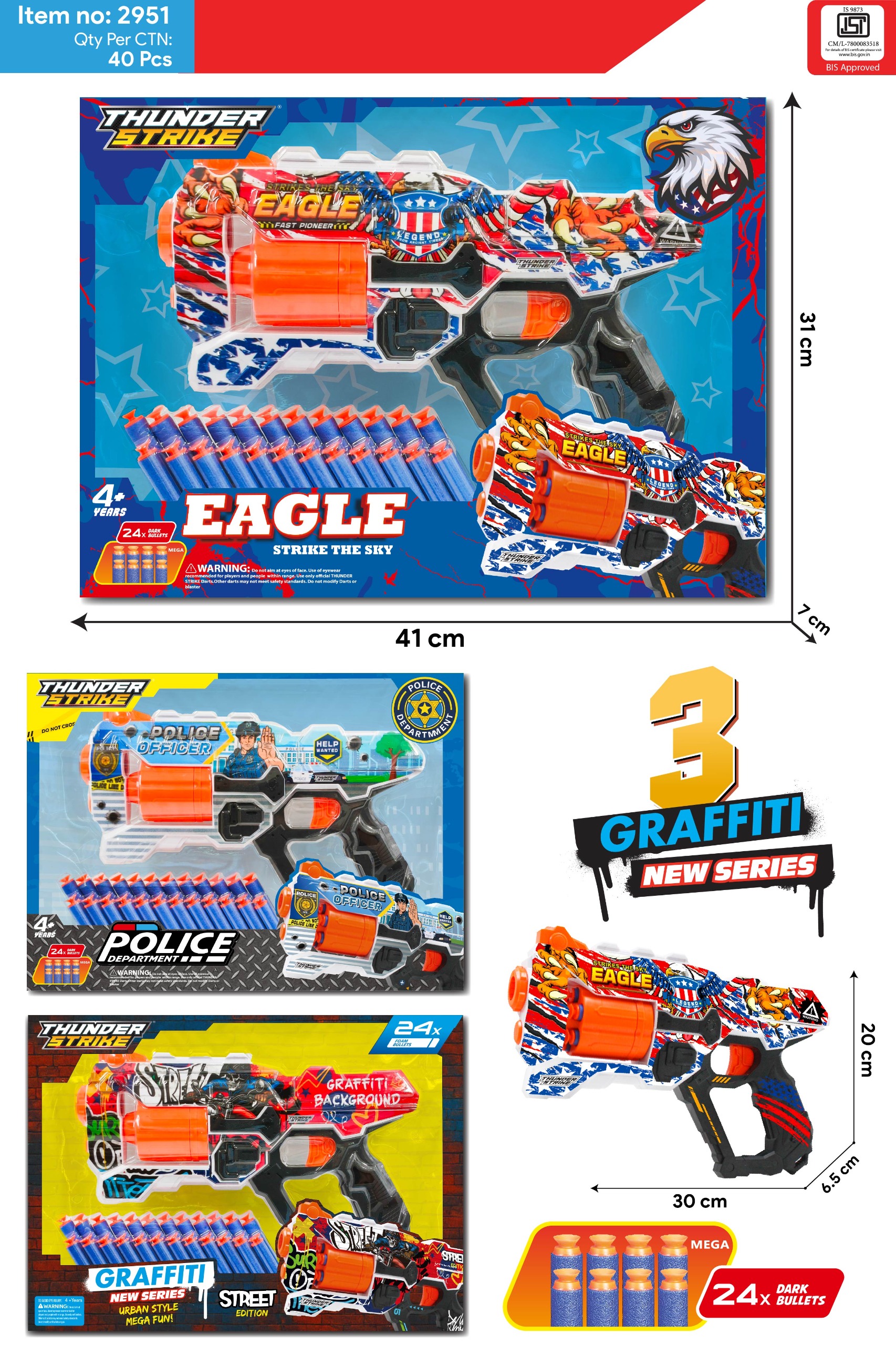 Thunder Strike Graffiti Uv Gun 2951