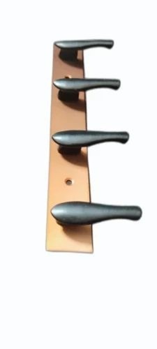 4 Hook Brass Wall Hanger