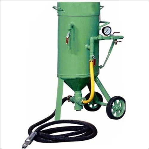 Abrasive Blasting Machine - Metal, Green, Adjustable Pressure | Durable Body, Versatile Surface Cleaning