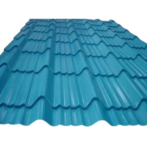 Blue Colour Coated Roofing Sheets - Metal, Customized Size, Multiple Colors, 0.45mm Thickness | Durable, Fine Finished, Rectangle Shape