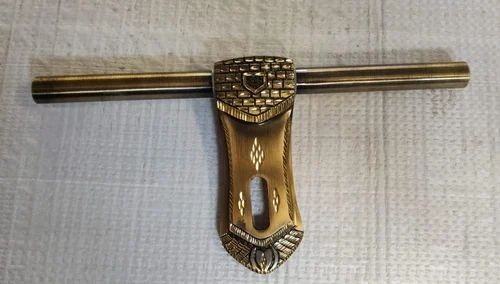 Brass Aldrops Main Door - Brass, 12 Inch, Golden, Polished Finish | Corrosion Resistant, Door Mounted