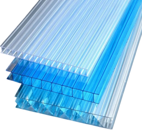 Colored Multiwall Polycarbonate Sheet - Polycarbonate, Rectangle, 4mm Thickness, Plain Pattern, Fine Finished, Durable