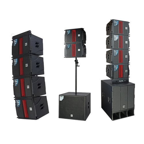 EX-ONE 450W Professional Single 10-inch Coaxial Line Array Speaker Waterproof Outdoor Active Sound Performance Video Lighting